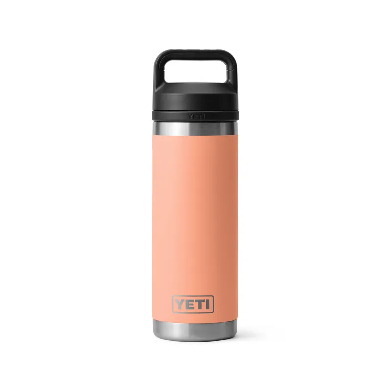 Yeti Rambler 18oz Bottle Chug - Peach