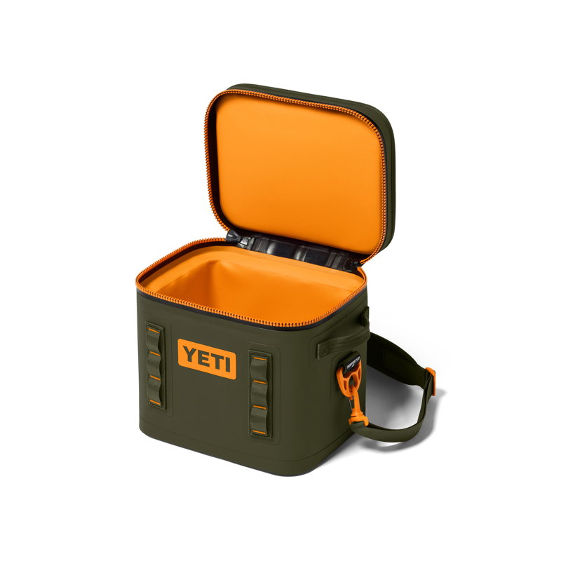 Yeti Hopper Flip 12 Soft Cooler - Olive/King Crab Orange-1