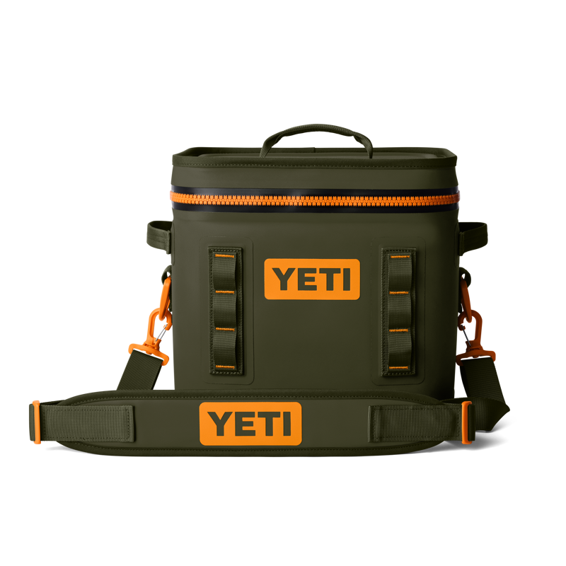 Yeti Hopper Flip 12 Soft Cooler - Olive/King Crab Orange