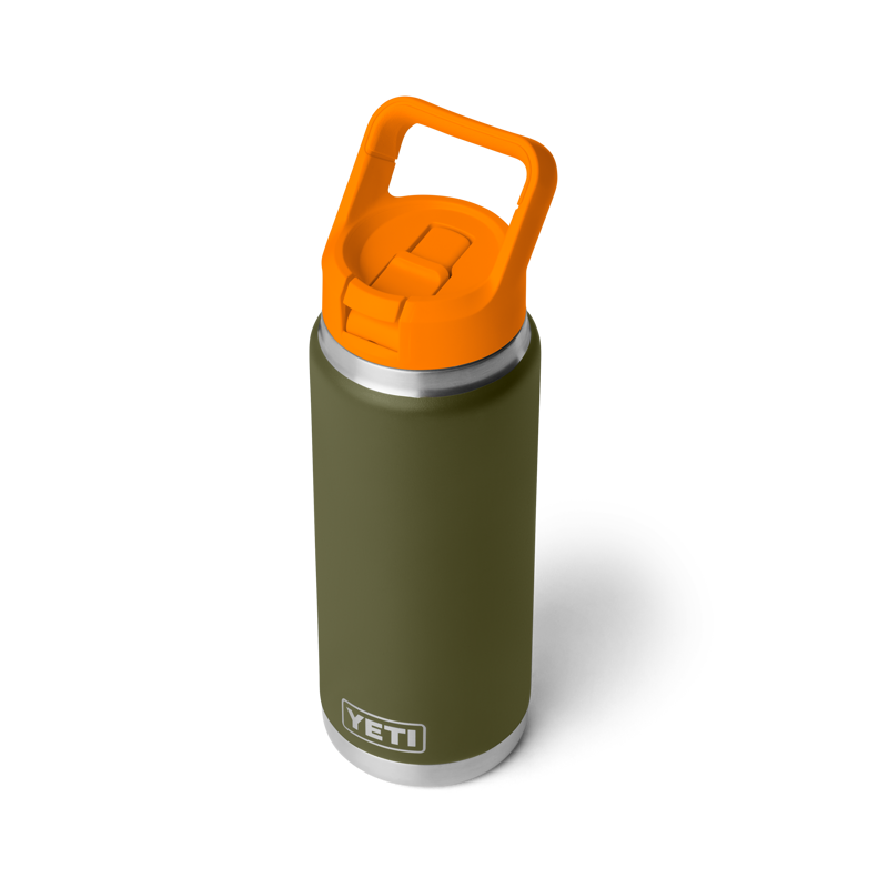 Yeti Rambler 26 oz Colour Straw Bottle - Olive/King Crab-2