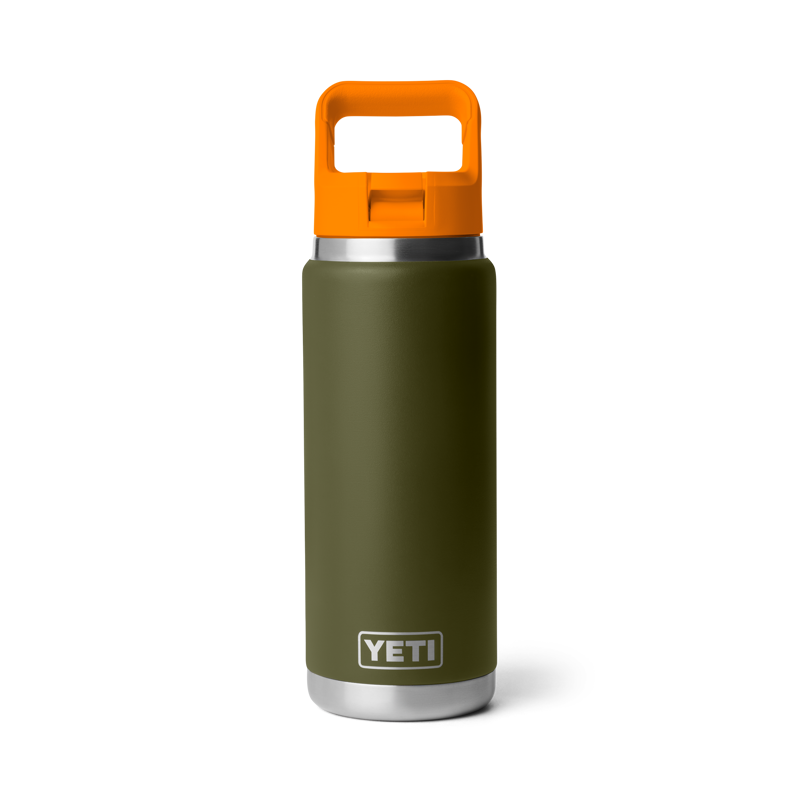 Yeti Rambler 26 oz Colour Straw Bottle - Olive/King Crab