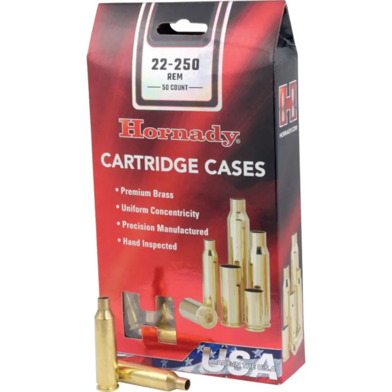 Hornady Unprimed Brass .22-250 Rem 50
