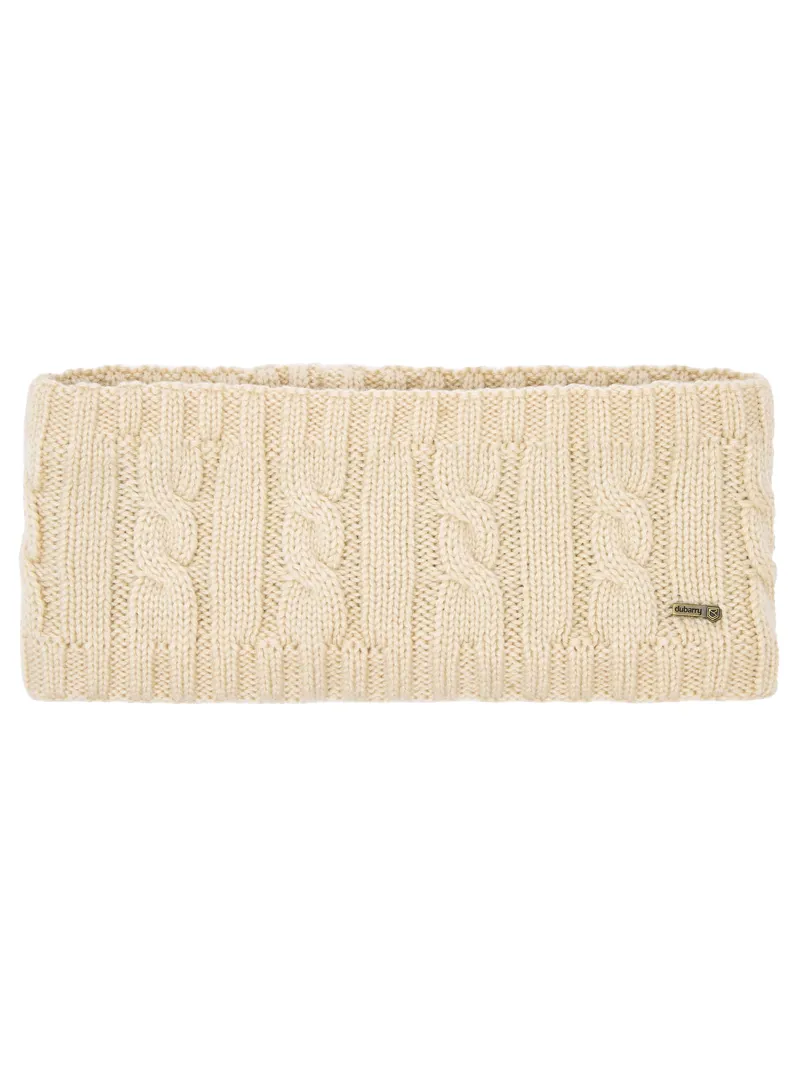 Dubarry Gleeson Cable Knit Headband - Chalk