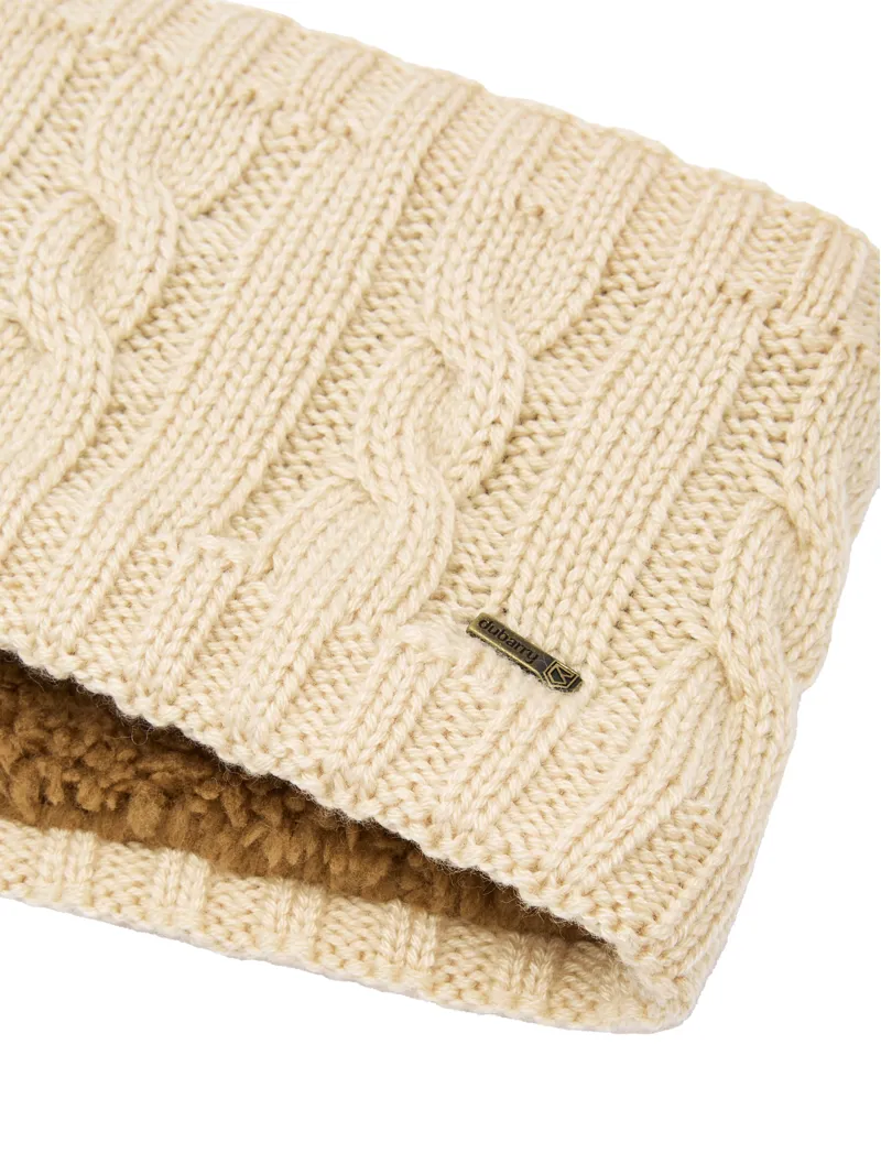 Dubarry Gleeson Cable Knit Headband - Chalk-1