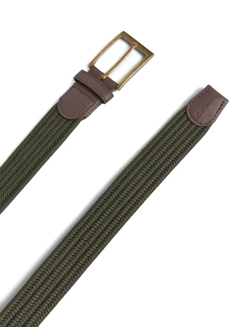 Barbour Nevis Stretch Webbing Belt - Dark Olive-2
