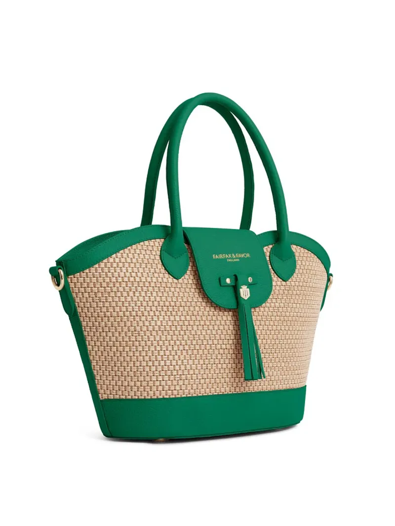 Fairfax and Favor Windsor Basket Bag - Clover Green-1