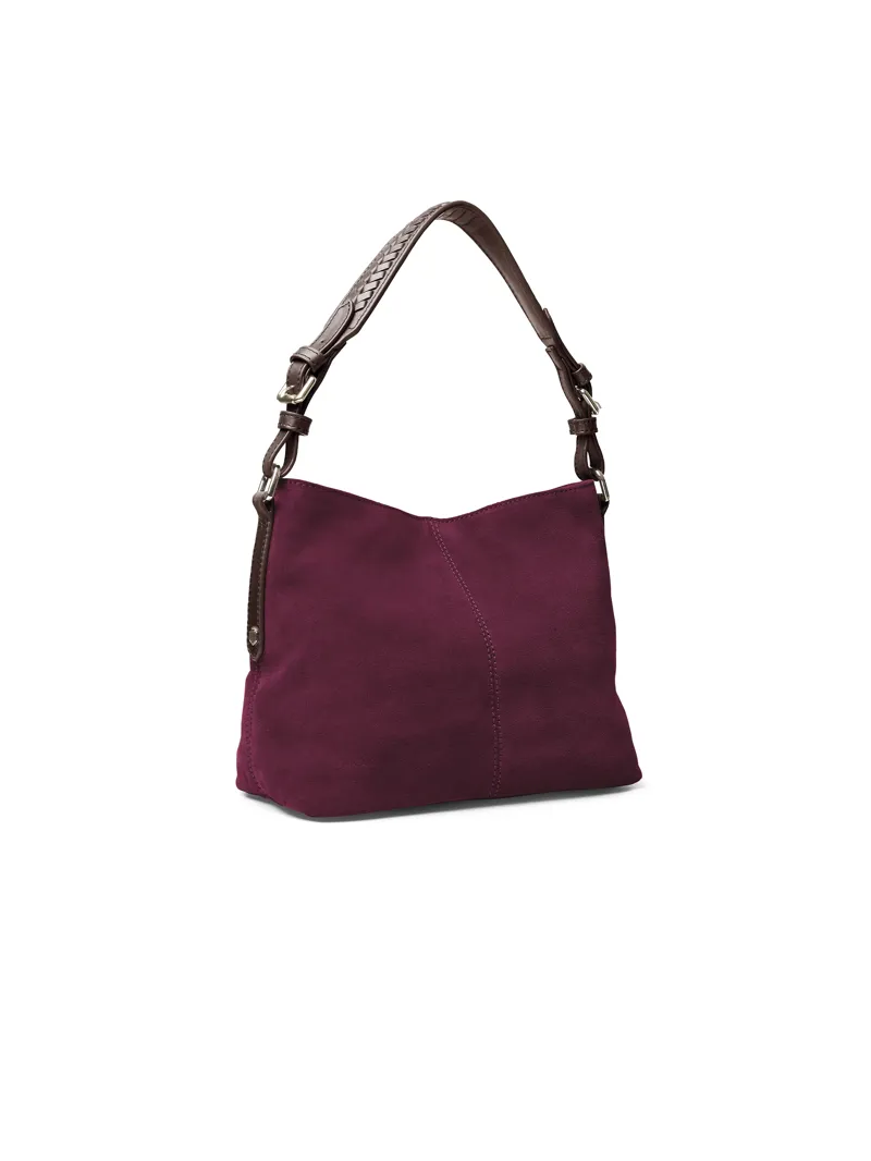 Fairfax and Favor Mini Tetbury Handbag - Elderberry Suede-1