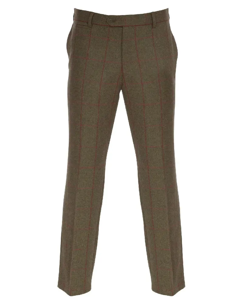 Alan Paine Combrook Tweed Trousers - Sage