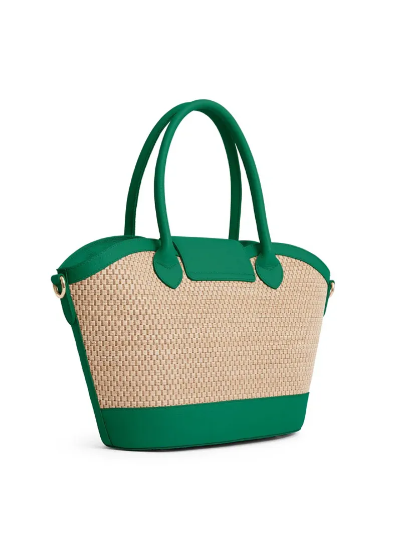 Fairfax and Favor Windsor Basket Bag - Clover Green-2