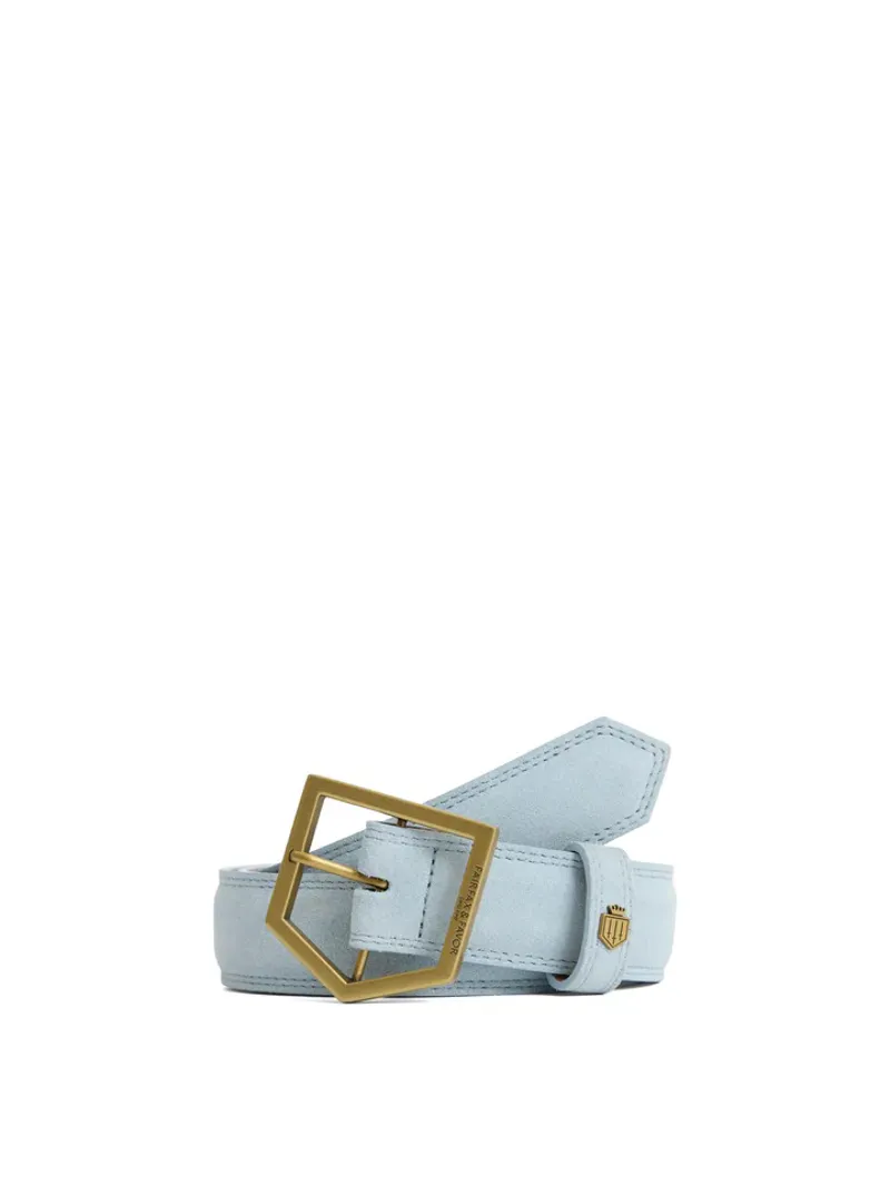Fairfax and Favor Felbrigg Suede Belt - Sky Blue-1