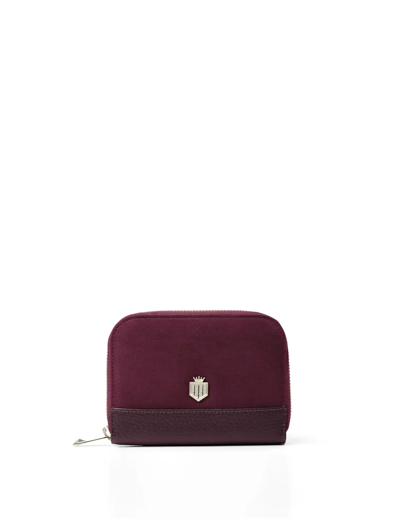 Fairfax and Favor Mini Salisbury Purse - Elderberry Suede