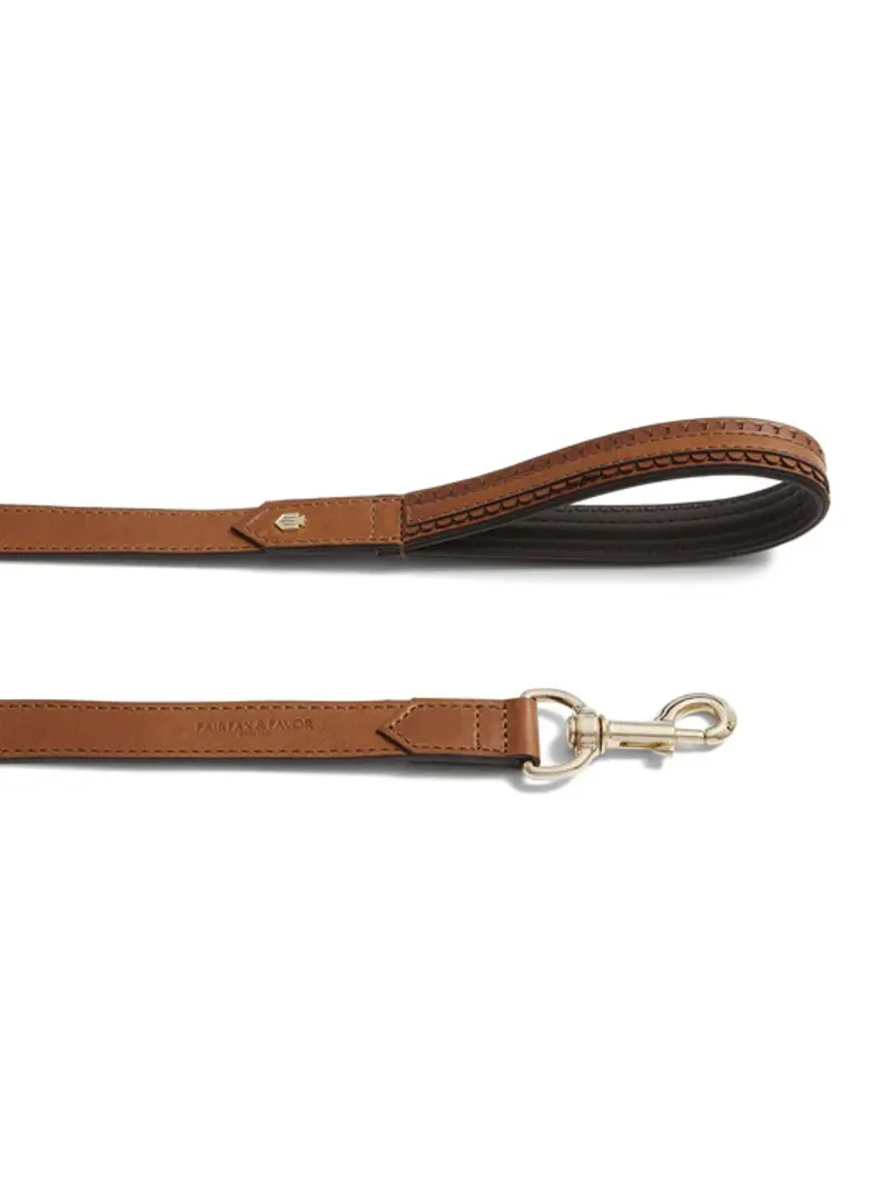 Fairfax and Favor Bakewell Dog Lead Tan Leather-1