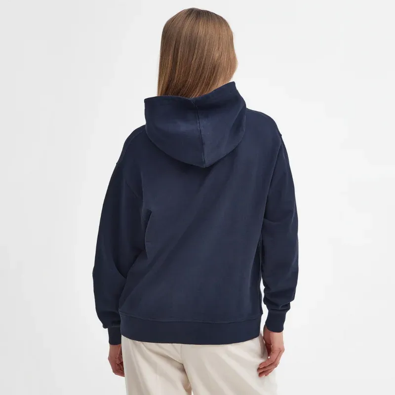 Barbour Northumberland Hoodie - Navy/White-3