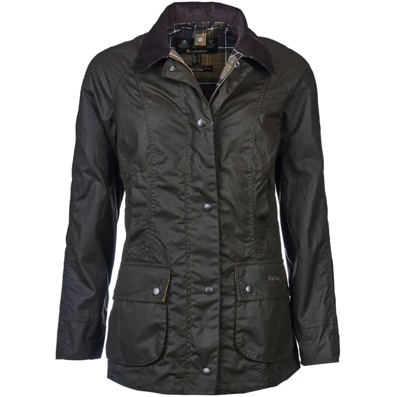 Barbour Ladies Beadnell Wax Jacket Olive