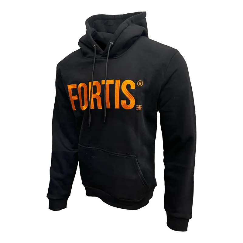 Fortis Unisex Hoodie - Black/Orange