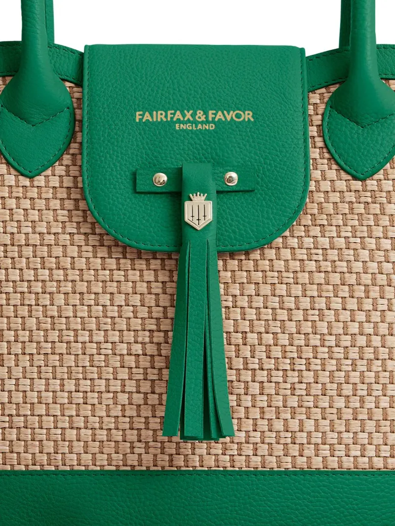 Fairfax and Favor Windsor Basket Bag - Clover Green-3