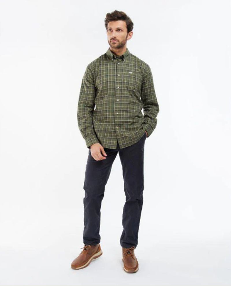 Barbour Pelton Regular Shirt - Olive-1