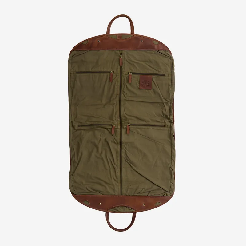 Teales Chestnut Leather Suit Carrier-2