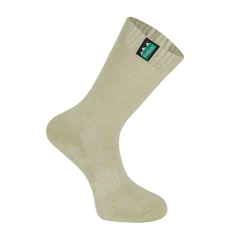 Ridgeline Cotton Light Work Socks Mid Length - Olive-2