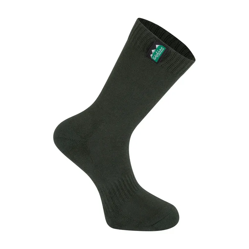 Ridgeline Cotton Light Work Socks Mid Length - Olive-4