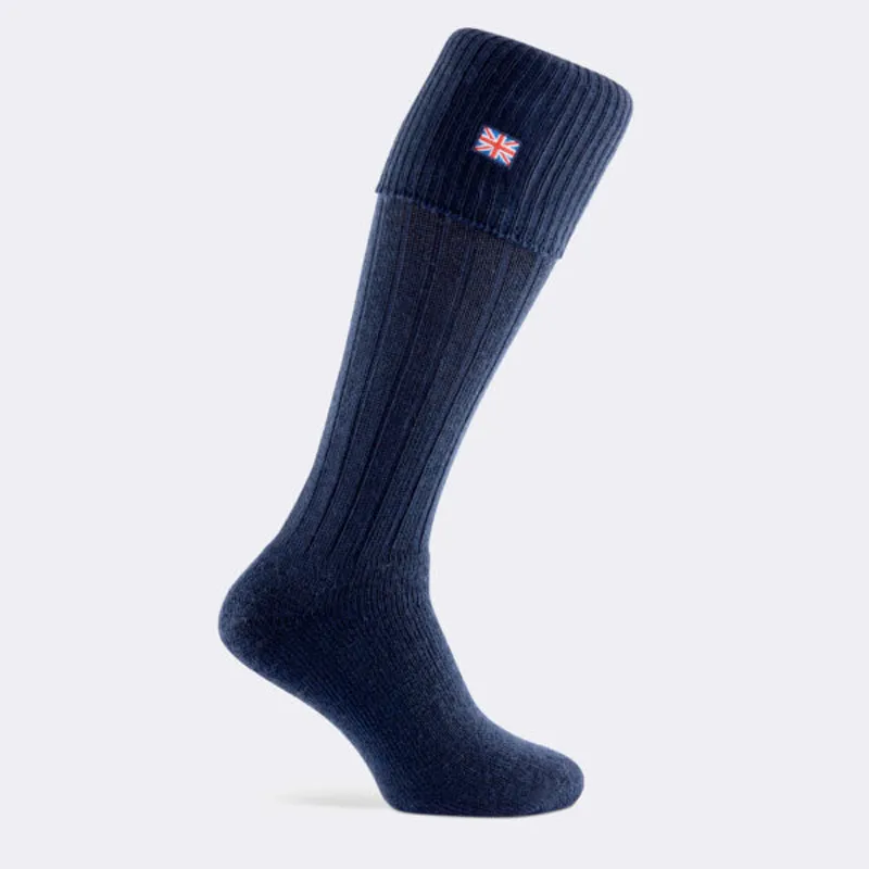 Pennine Union Jack Sock Navy
