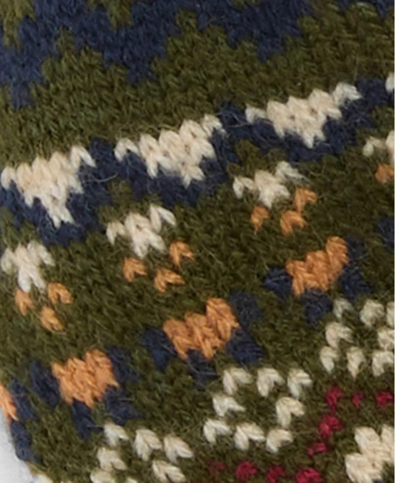 Barbour Marlow Fair Isle Dog Scarf - Olive-4