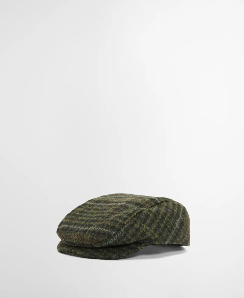 Barbour Wilkin Dog Flat Cap - Olive Check-3
