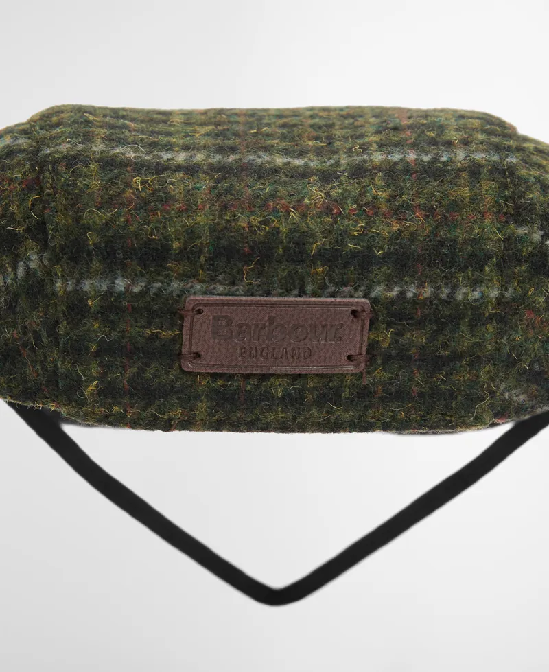 Barbour Wilkin Dog Flat Cap - Olive Check-4