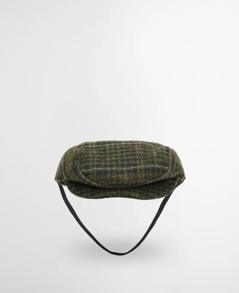 Barbour Wilkin Dog Flat Cap - Olive Check