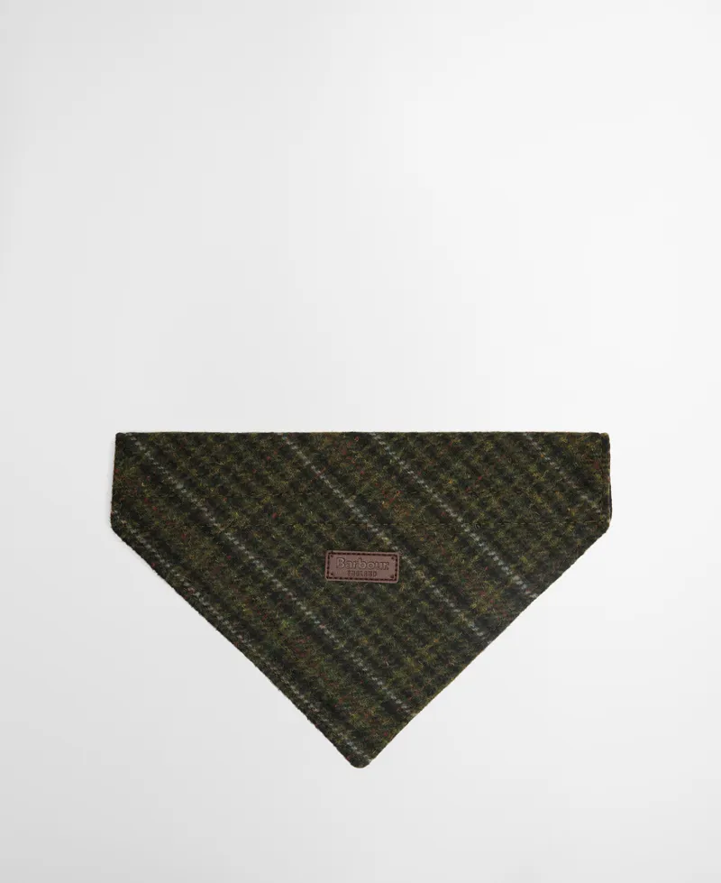 Barbour Wilkin Dog Bandana - Olive Check