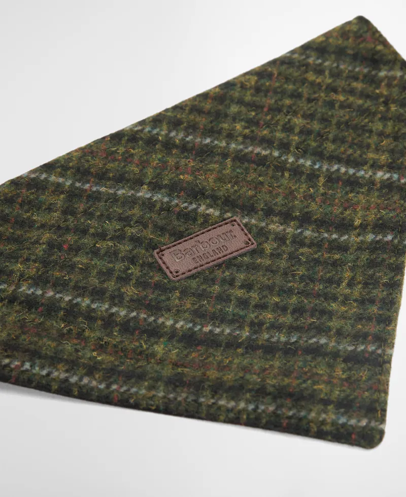 Barbour Wilkin Dog Bandana - Olive Check-3