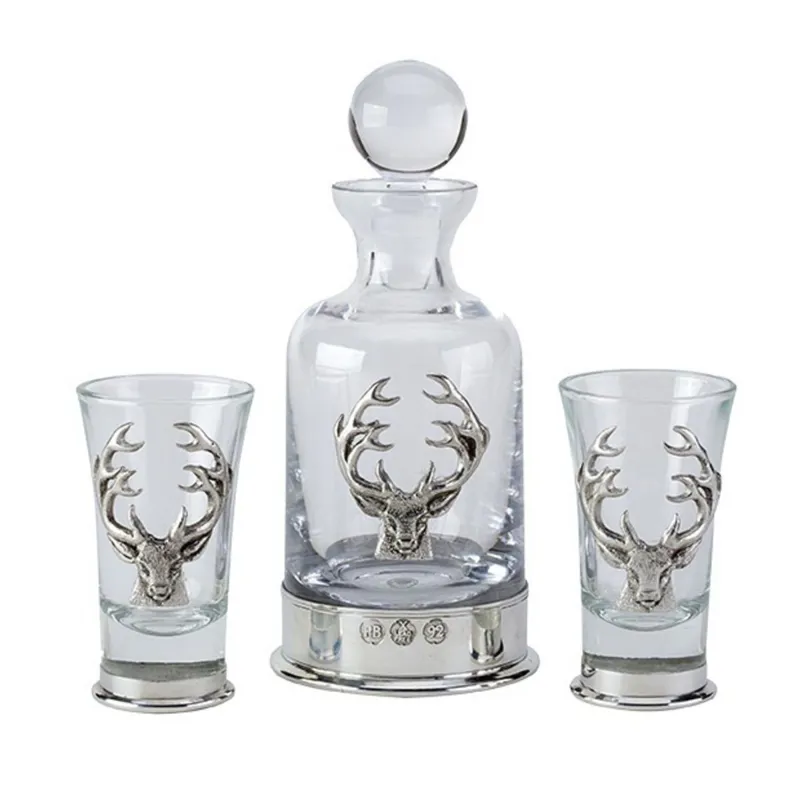 Bisley Stag Decanter Set