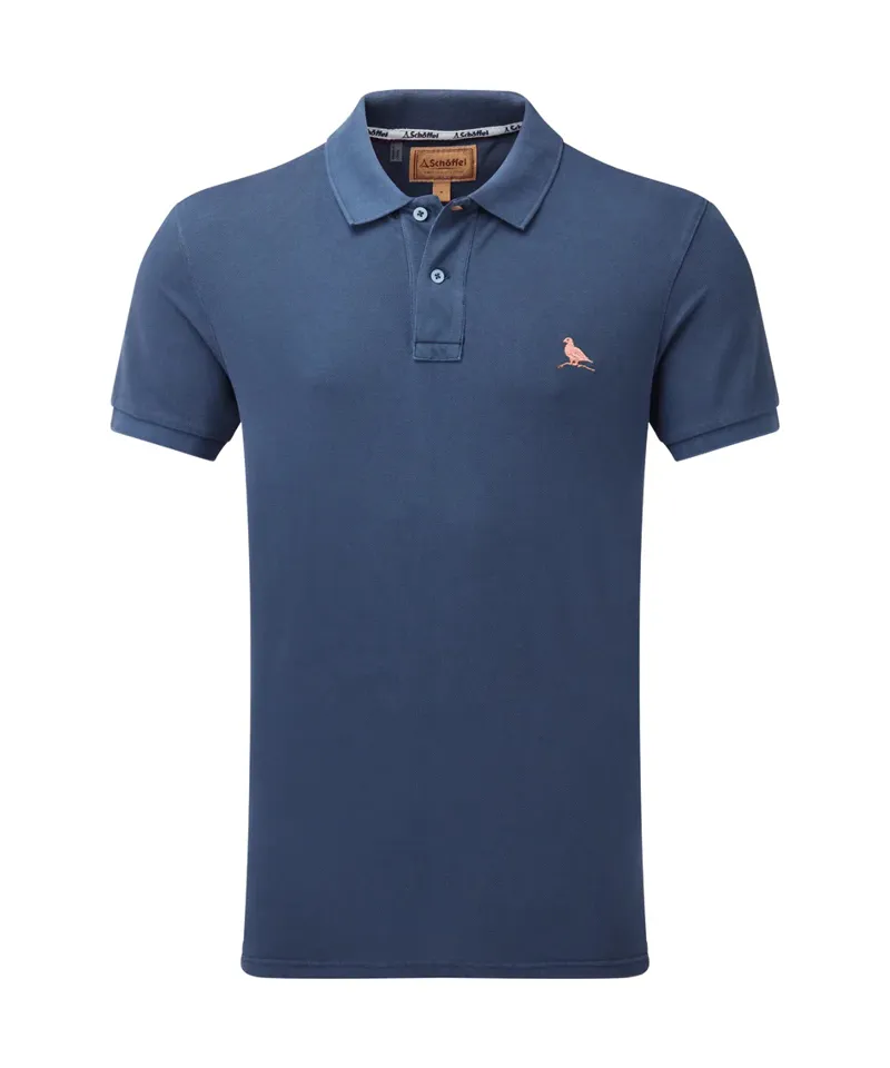 Schoffel St Ives Garment Dyed Polo Shirt - French Navy