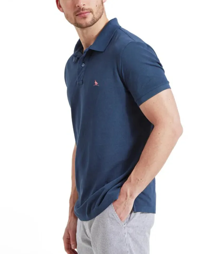Schoffel St Ives Garment Dyed Polo Shirt - French Navy-3
