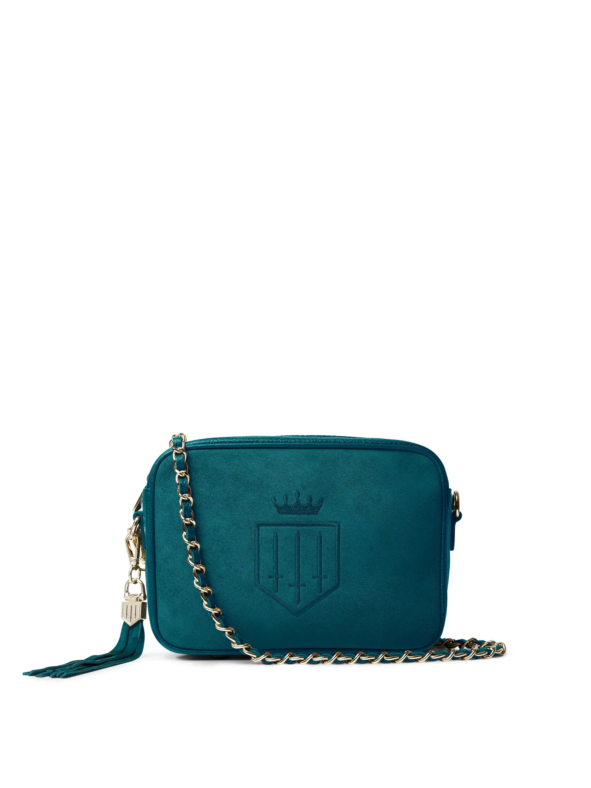 Fairfax and Favor Finsbury Cross Body Bag Ocean Suede