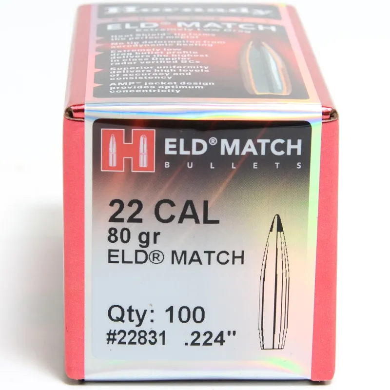 Hornady ELD Match 22/.224 80gr Heads
