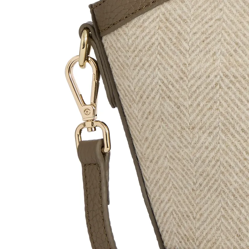 Fairfax and Favor Mini Windsor Tote Herringbone Bag - Fawn Leather-5