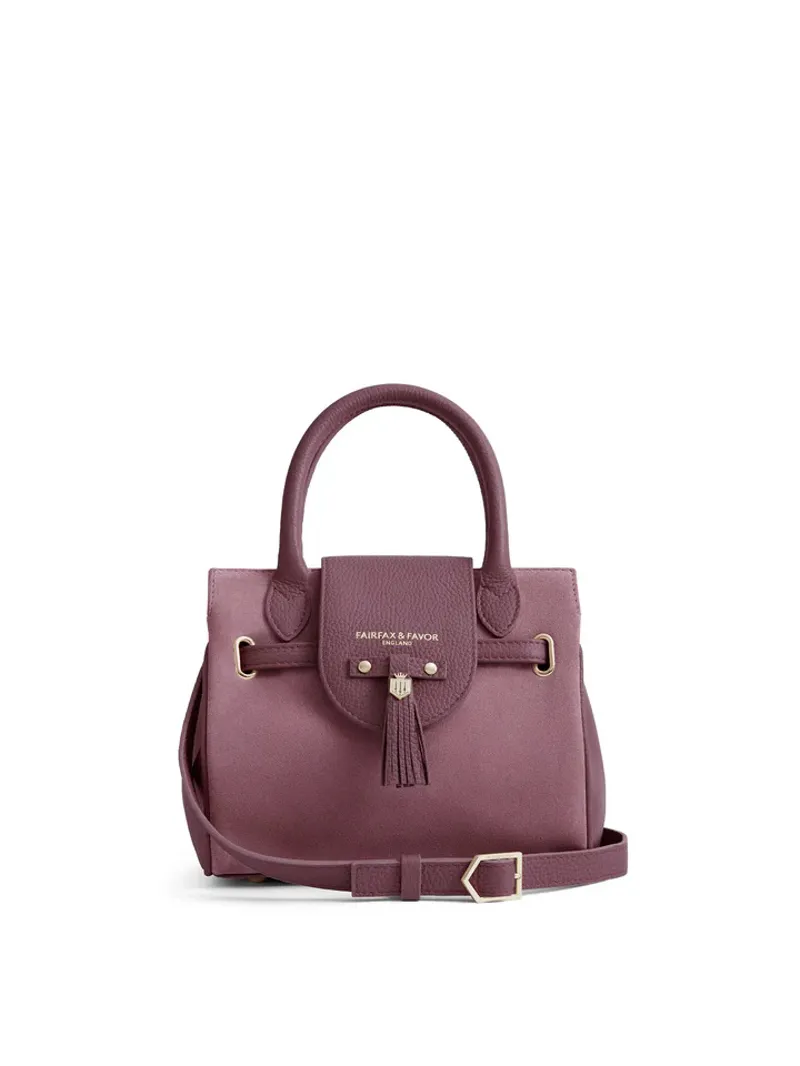 Fairfax and Favor Mini Windsor Handbag - Heather Suede
