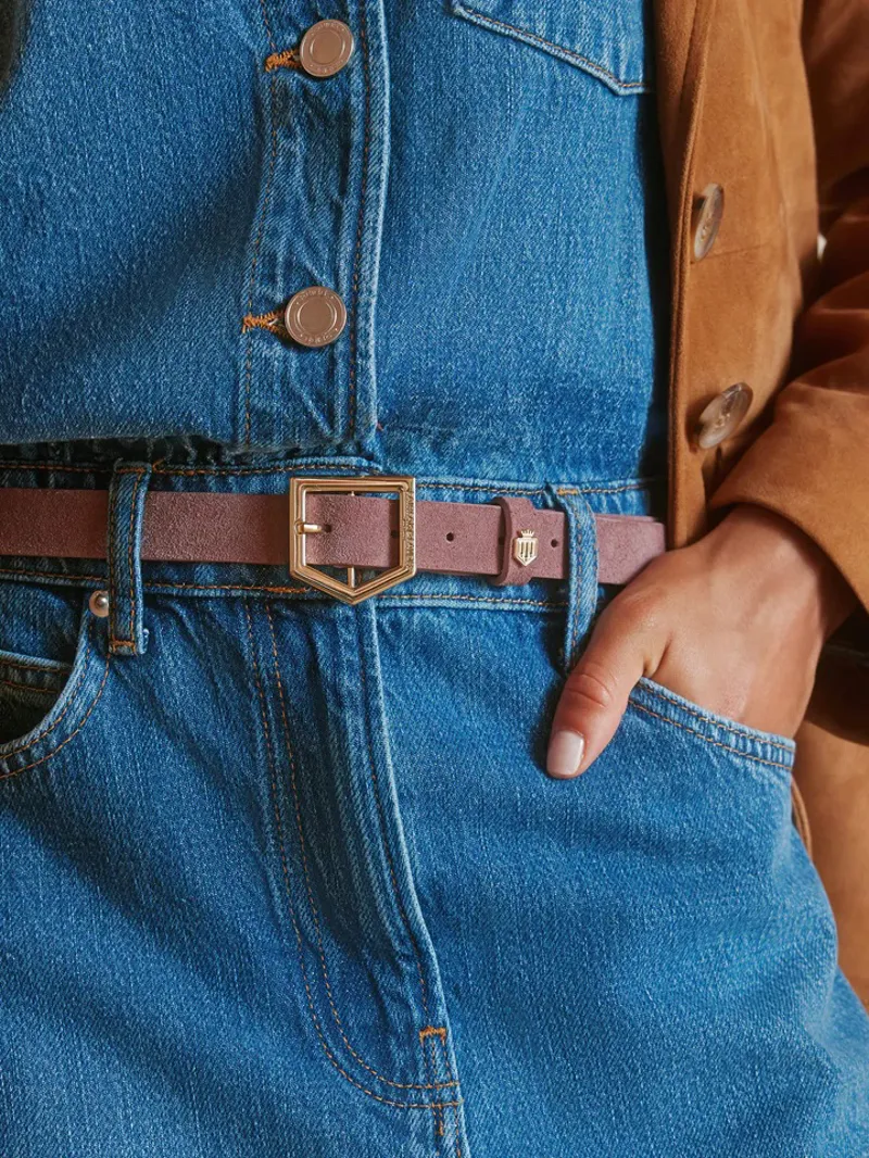 Fairfax and Favor Sennowe Belt - Heather Suede-3