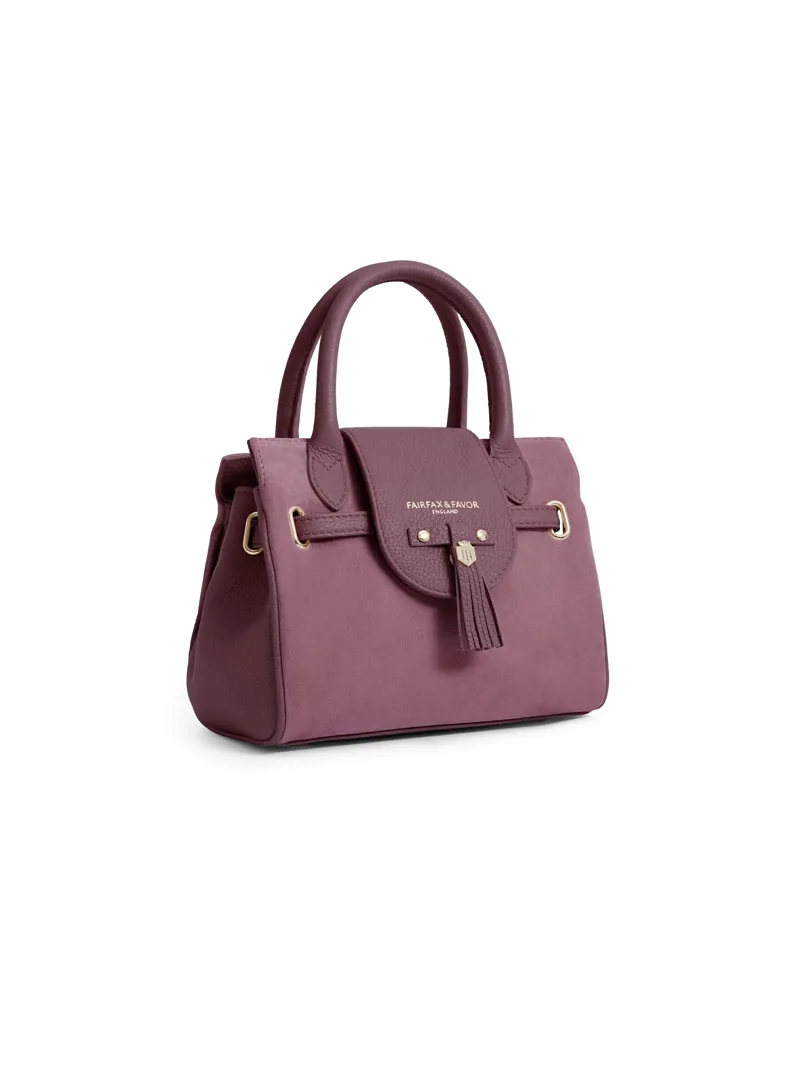 Fairfax and Favor Mini Windsor Handbag - Heather Suede-1