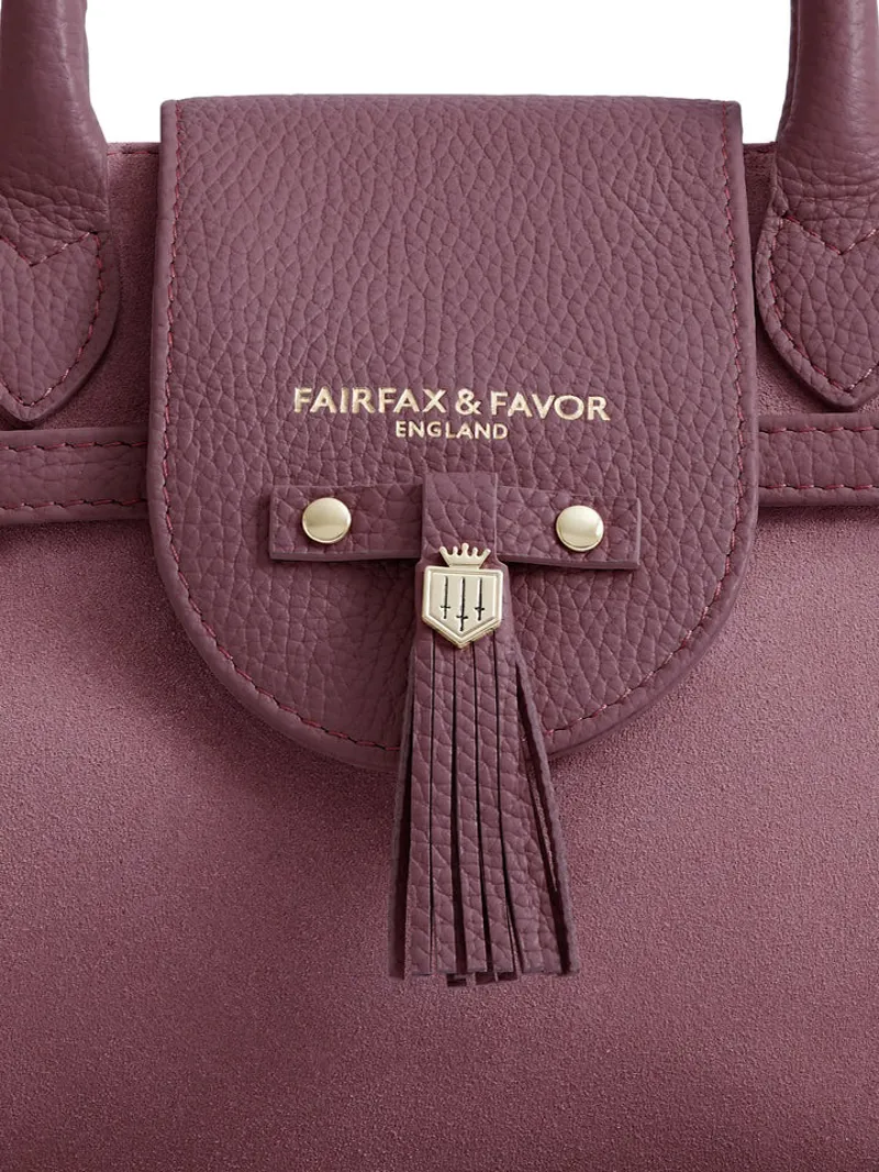Fairfax and Favor Mini Windsor Handbag - Heather Suede-4