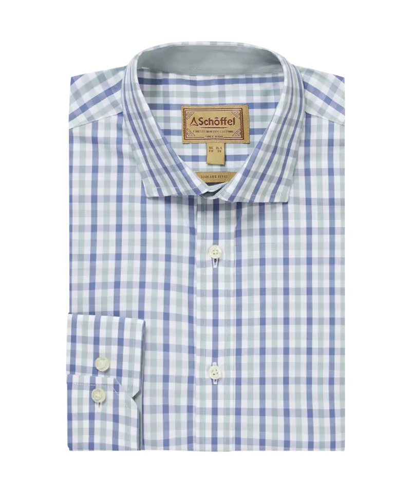 Schoffel Hebden Tailored Shirt - Mist Blue/ Vintage