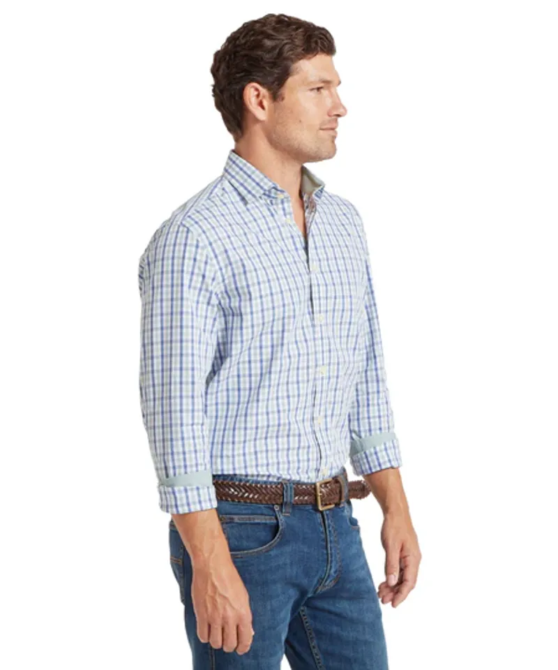 Schoffel Hebden Tailored Shirt - Mist Blue/ Vintage-2