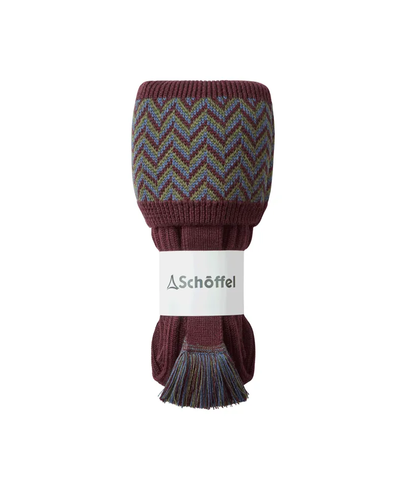 Schoffel Herringbone Sock Wine