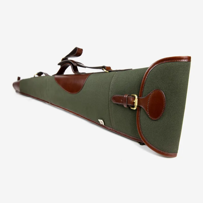 Teales Huntsman Forest Canvas and Brandy Gun Slip Buckle and Flap 30