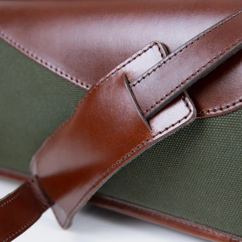 Teales Huntsman Forest Canvas and Brandy Gun Slip Buckle and Flap 30-1