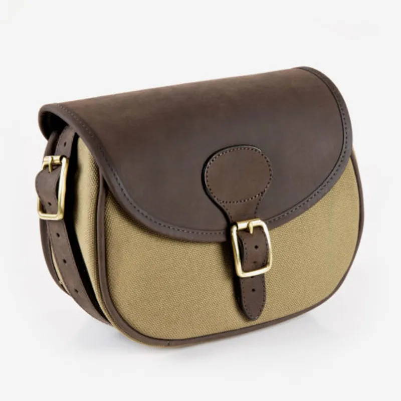 Teales Premier Huntsman Devon and Canvas Cartridge Bag-2