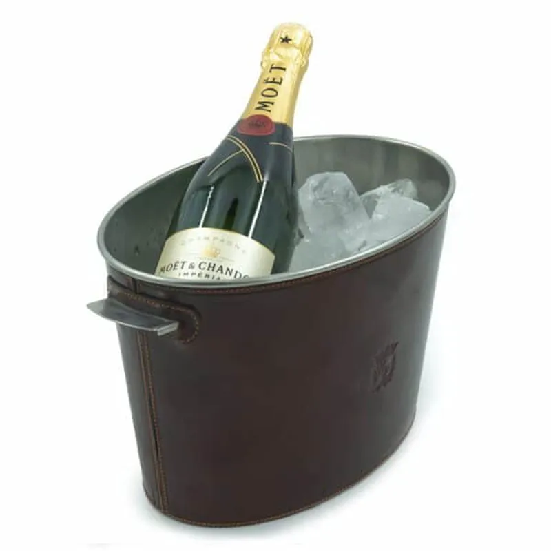 Rey Pavon Leather Ice Bucket