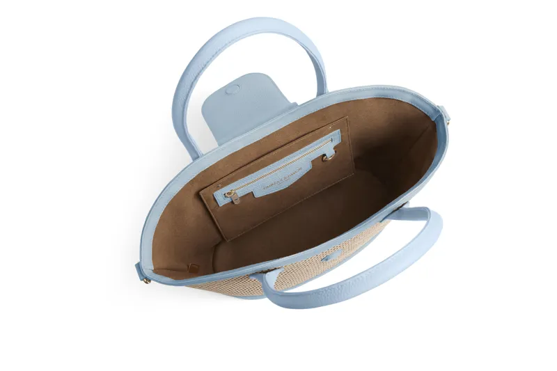 Fairfax and Favor Stockist Exclusive Windsor Basket Bag - Sky Blue-3