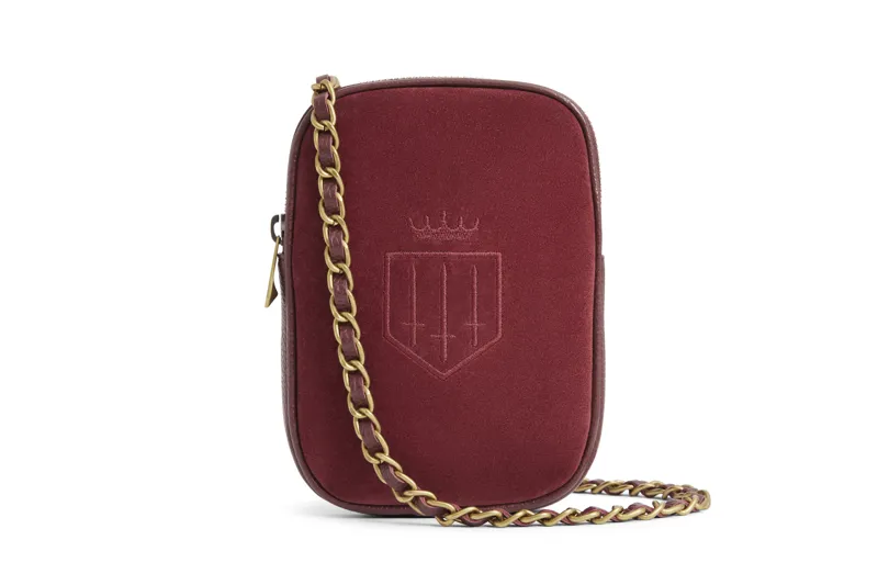 Fairfax and Favor Mini Finsbury Cross Body Bag Ruby Suede-1